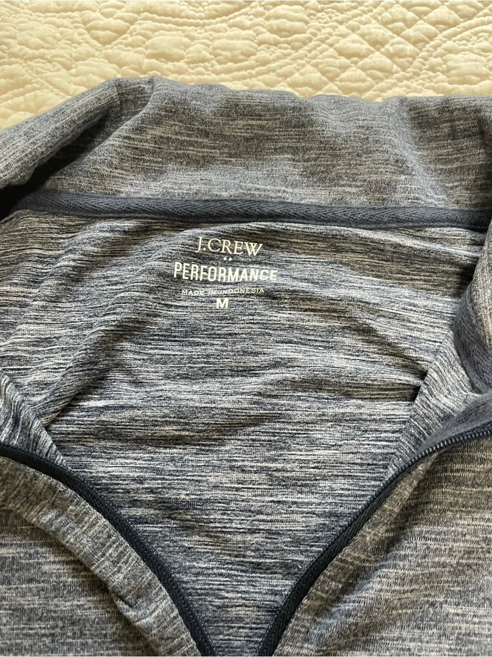 J.Crew men’s Quarter-Zip Sweater - Heather Blue